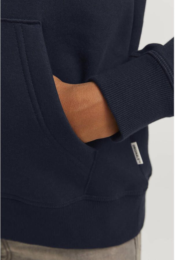 Jack & jones JUNIOR hoodie JORFREDERIKSBERG met printopdruk donkerblauw Sweater 152