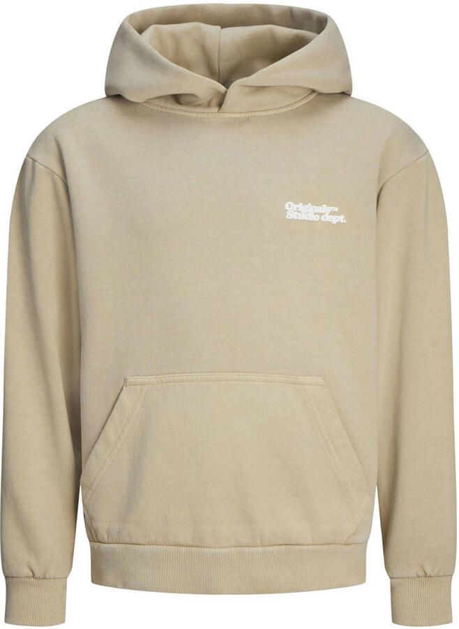 JACK & JONES JUNIOR hoodie JORVERMONT met backprint beige - Foto 2