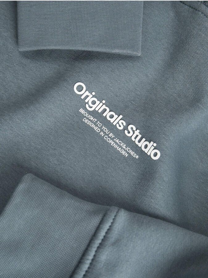 JACK & JONES JUNIOR hoodie JORVESTERBRO met tekst staalgrijs
