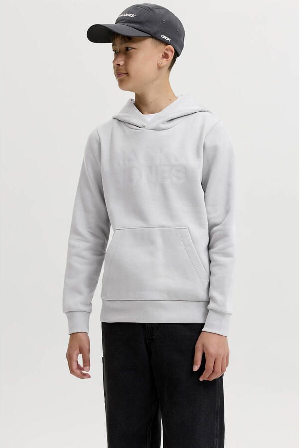 JACK & JONES JUNIOR hoodie lichtgrijs