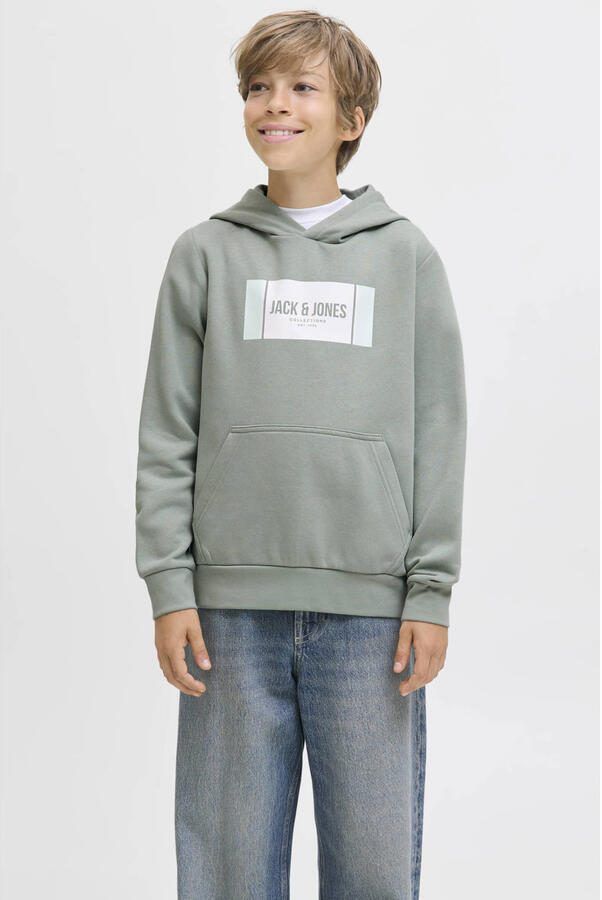JACK & JONES JUNIOR hoodie lichtgroen - Foto 3