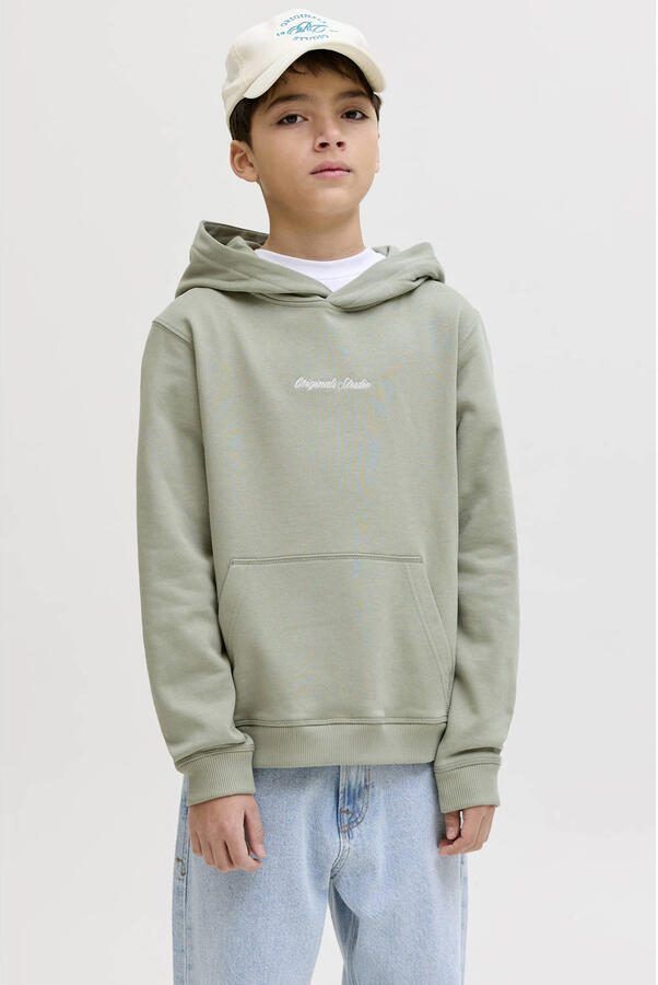 JACK & JONES JUNIOR hoodie lichtgroen
