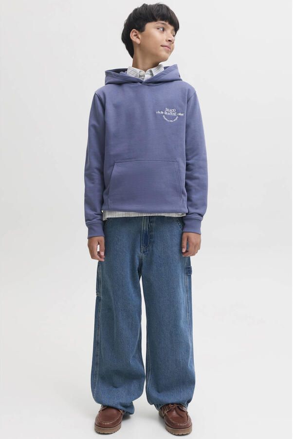 JACK & JONES JUNIOR hoodie met backprint blauw - Foto 3