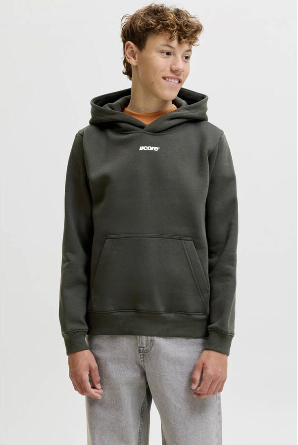 JACK & JONES JUNIOR hoodie met backprint bruin