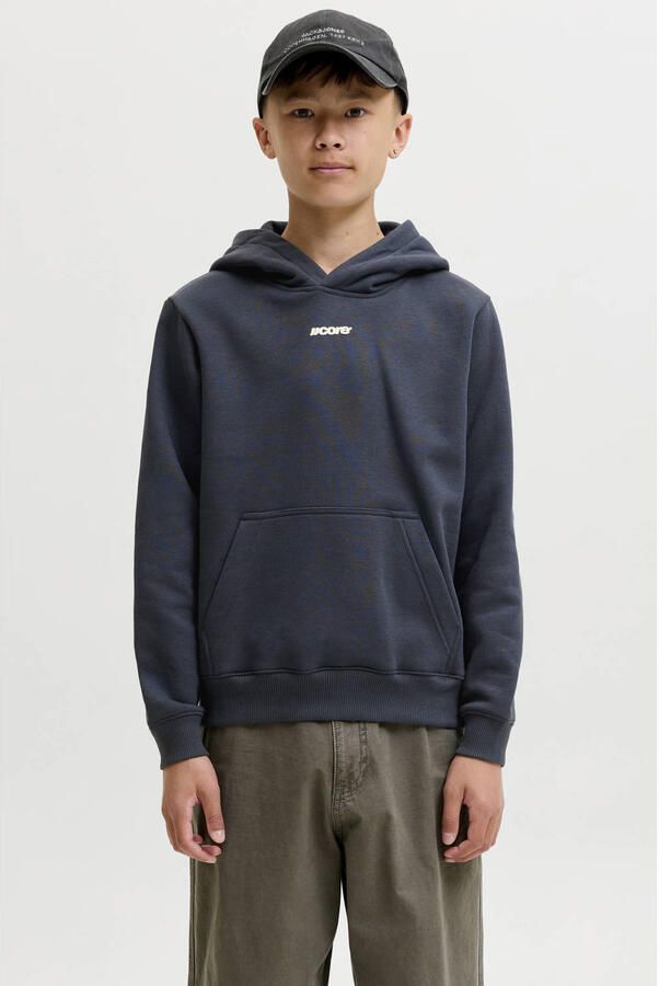 JACK & JONES JUNIOR hoodie met backprint donkerblauw