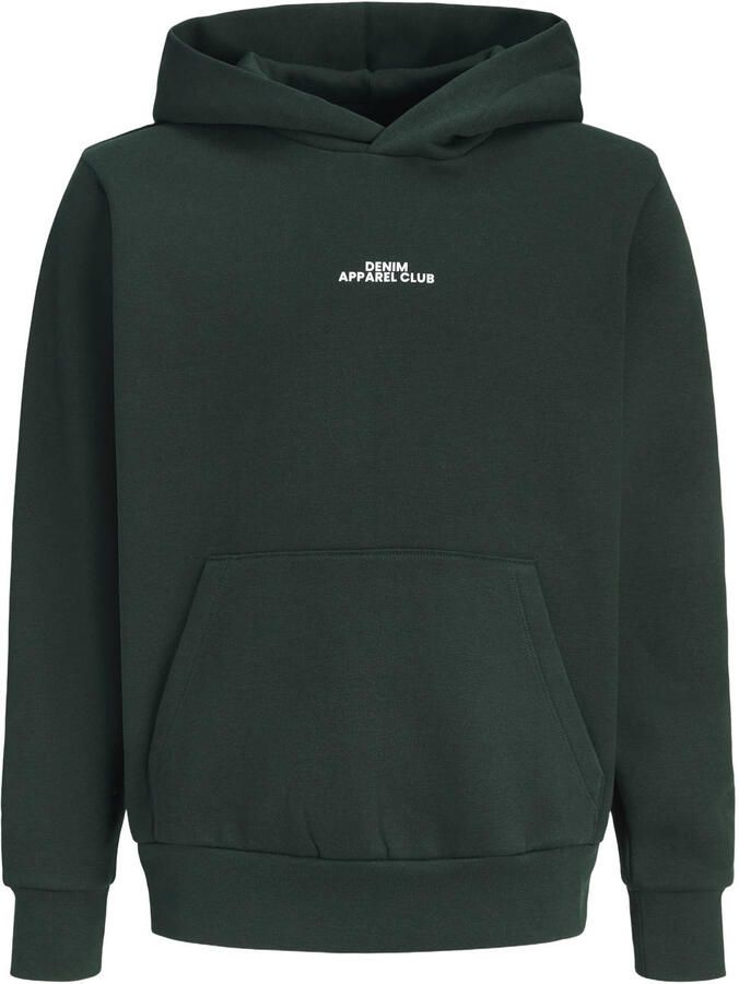 JACK & JONES JUNIOR hoodie met backprint donkergroen