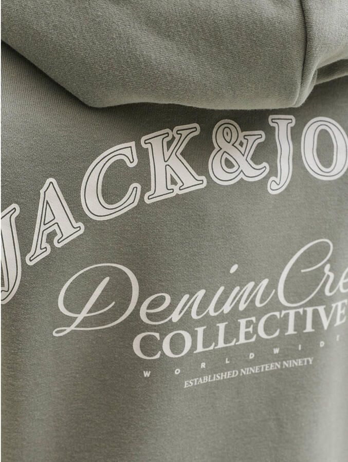 JACK & JONES JUNIOR hoodie met backprint grjsgroen - Foto 3