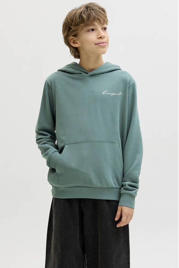 JACK & JONES JUNIOR hoodie met backprint groen