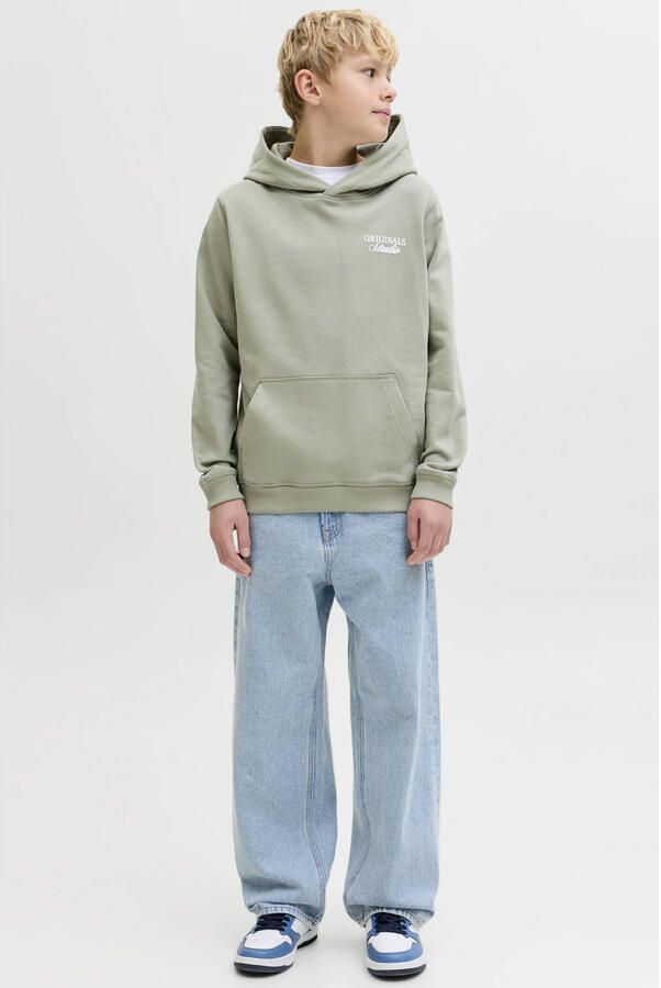 JACK & JONES JUNIOR hoodie met backprint lichtgroen - Foto 2