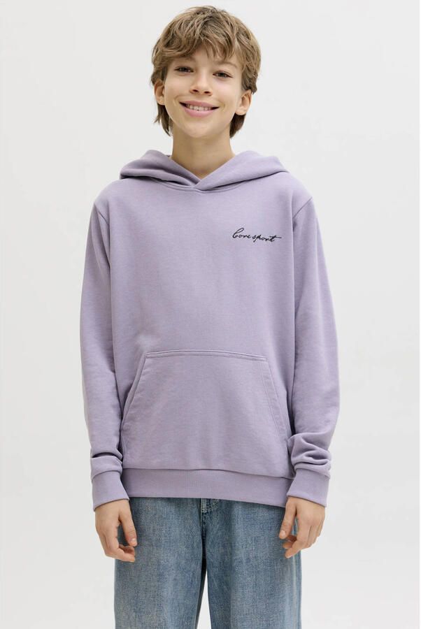 JACK & JONES JUNIOR hoodie met backprint lila