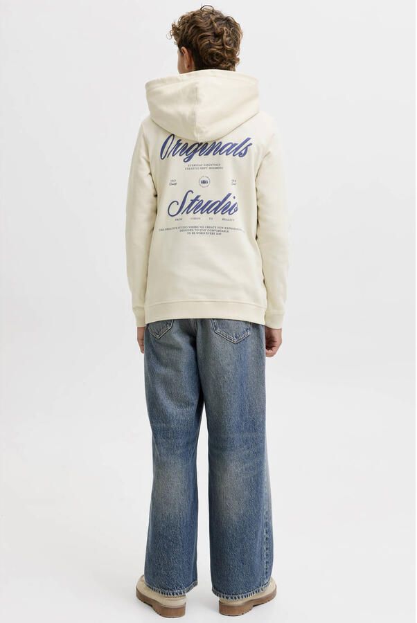 JACK & JONES JUNIOR hoodie met backprint offwhite - Foto 3