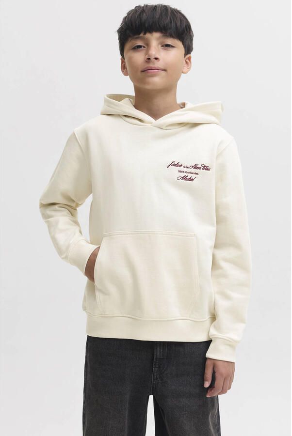 JACK & JONES JUNIOR hoodie met backprint wit