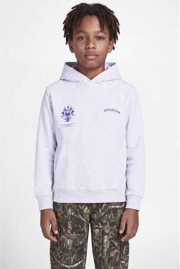 JACK & JONES JUNIOR hoodie met backprint wit Sweater Backprint