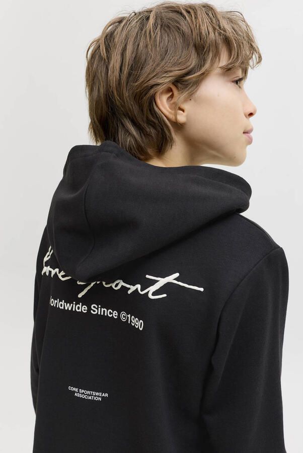 JACK & JONES JUNIOR hoodie met backprint zwart - Foto 3