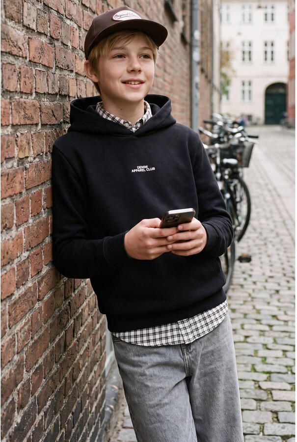 JACK & JONES JUNIOR hoodie met backprint zwart - Foto 2