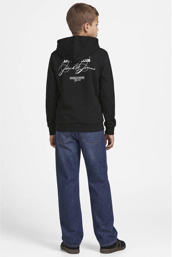 JACK & JONES JUNIOR hoodie met backprint zwart Sweater Backprint - Foto 3
