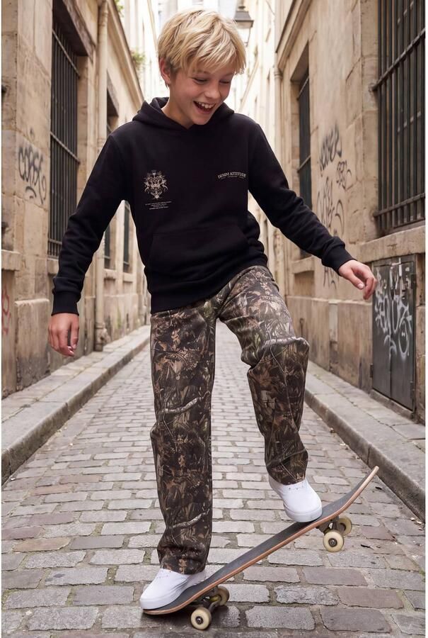 JACK & JONES JUNIOR hoodie met backprint zwart Sweater Backprint - Foto 2