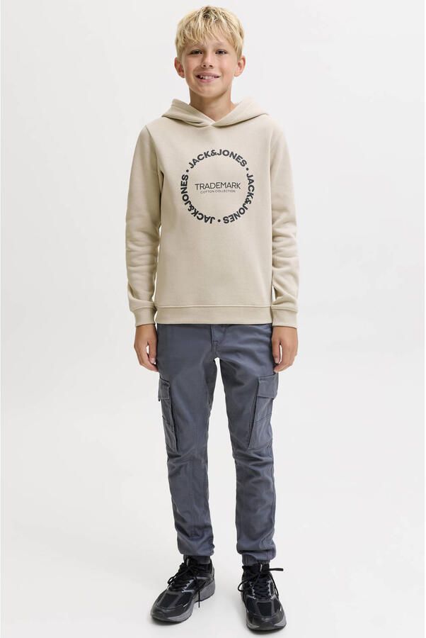 JACK & JONES JUNIOR hoodie met logo beige - Foto 3
