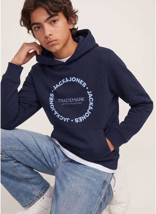 JACK & JONES JUNIOR hoodie met logo donkerblauw Sweater Logo - Foto 2