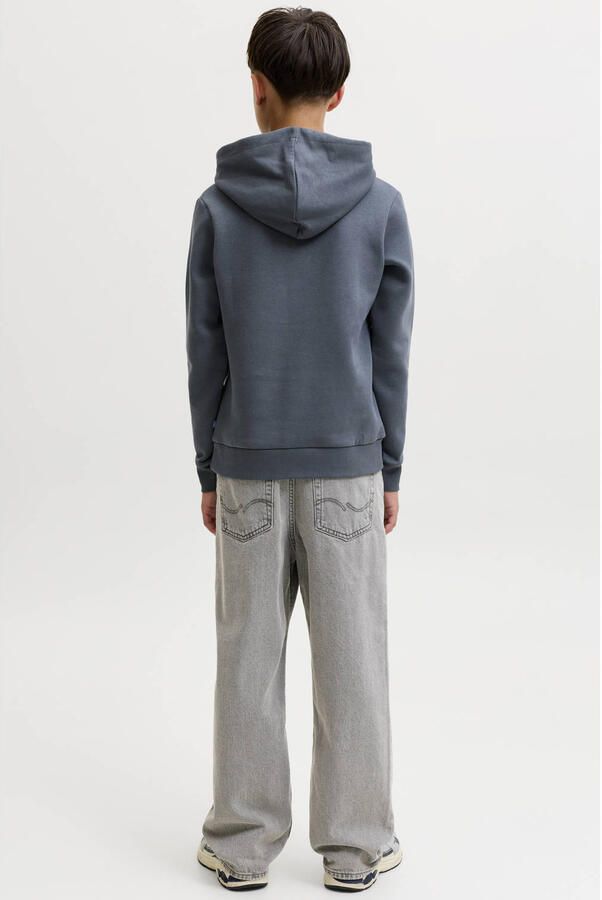 JACK & JONES JUNIOR hoodie met logo grijsblauw - Foto 2