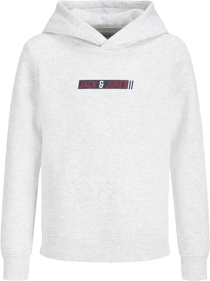 JACK & JONES JUNIOR hoodie met logo wit