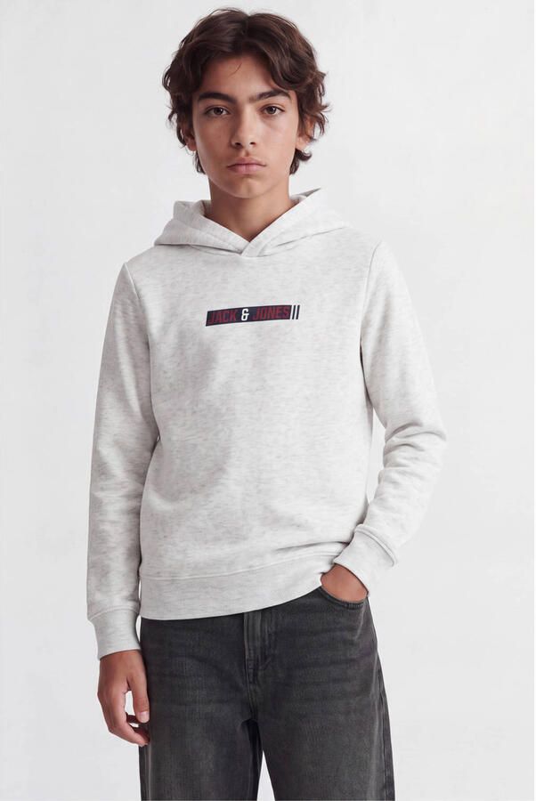 JACK & JONES JUNIOR hoodie met logo wit