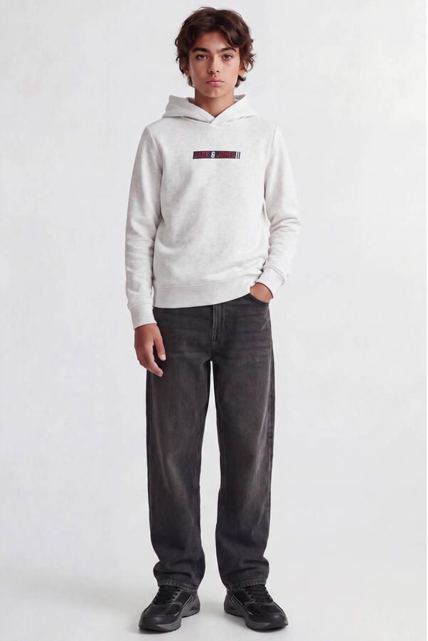 JACK & JONES JUNIOR hoodie met logo wit Sweater Logo - Foto 2