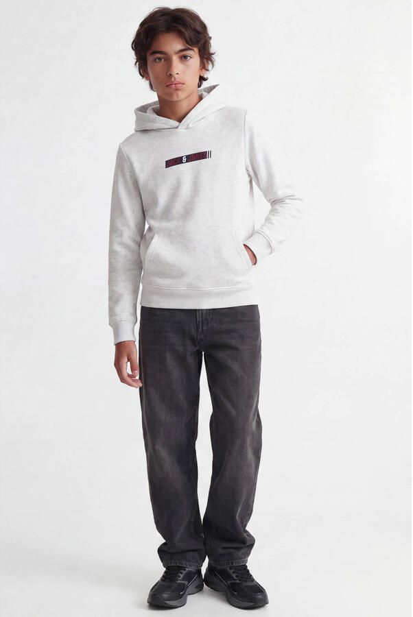 JACK & JONES JUNIOR hoodie met logo wit Sweater Logo - Foto 3