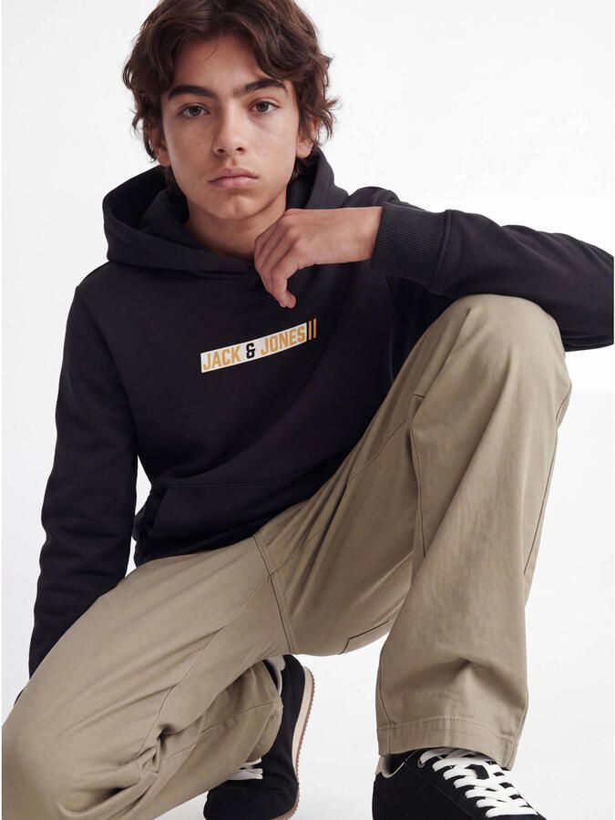 JACK & JONES JUNIOR hoodie met logo zwart - Foto 2