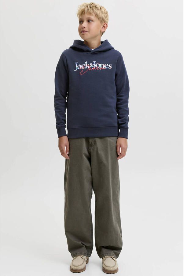 JACK & JONES JUNIOR hoodie met print donkerblauw - Foto 2