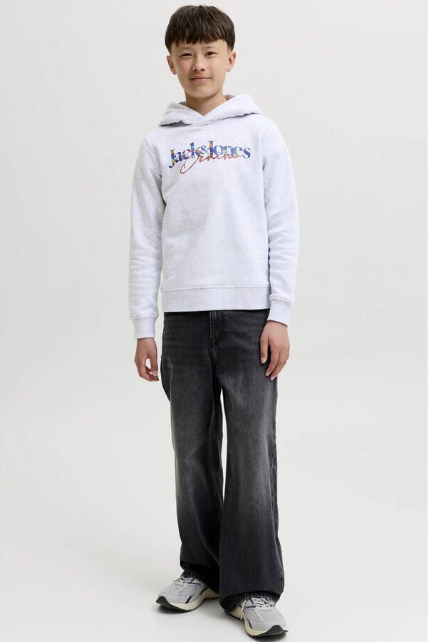 JACK & JONES JUNIOR hoodie met print grijs - Foto 3