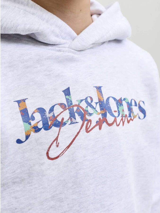 JACK & JONES JUNIOR hoodie met print grijs - Foto 2