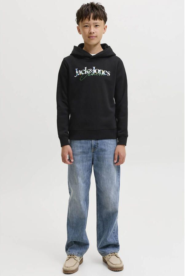 JACK & JONES JUNIOR hoodie met print zwart - Foto 2