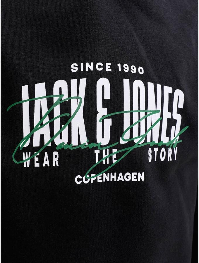 JACK & JONES JUNIOR hoodie met print zwart - Foto 2