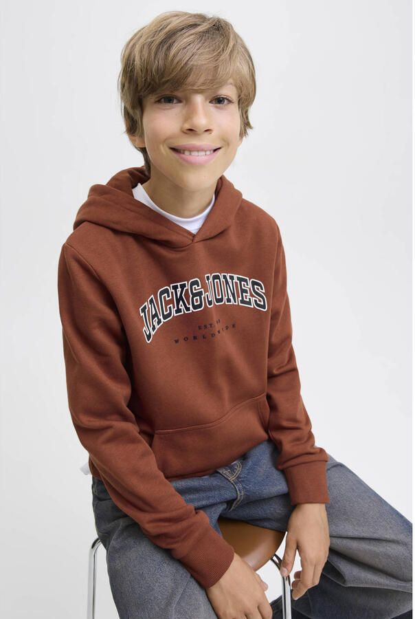 Jack & Jones Junior Hoodie JJECALEB VARSITY SWEAT HOOD NOOS JNR