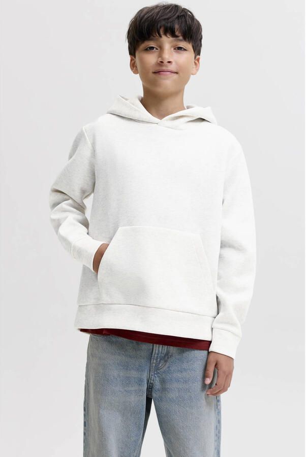 JACK & JONES JUNIOR hoodie wit Sweater Effen