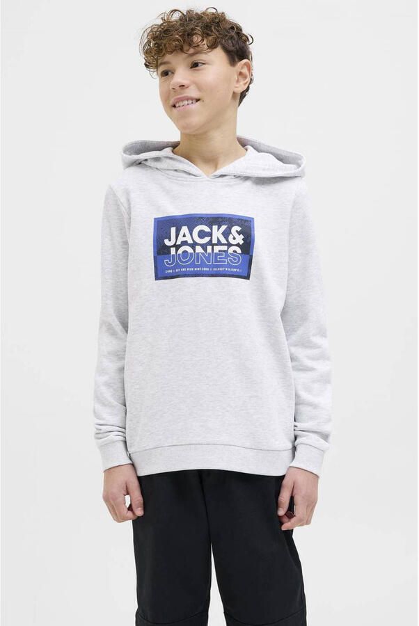 Jack & Jones Junior Hoodie JCOLOGAN SS24 PRINT SWEAT HOOD SN JNR