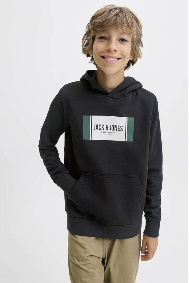 JACK & JONES JUNIOR hoodie zwart - Foto 3