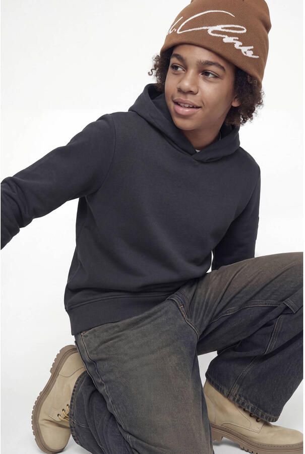 JACK & JONES JUNIOR hoodie zwart Sweater Effen - Foto 3