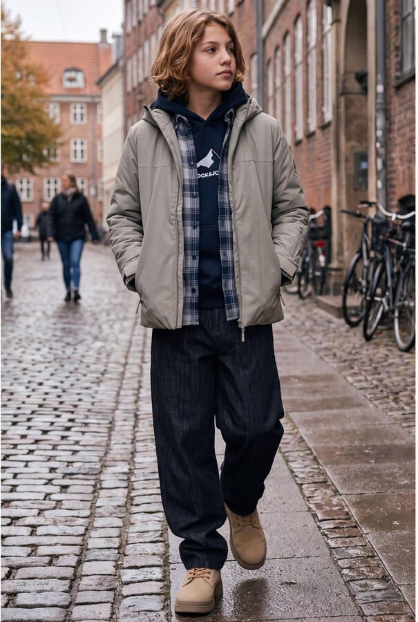 JACK & JONES JUNIOR winterjas lichtgroen - Foto 2