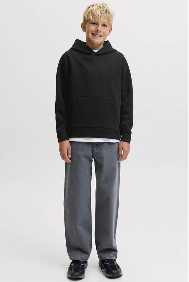 JACK & JONES JUNIOR JJEBARRON hoodie zwart Sweater Effen - Foto 3