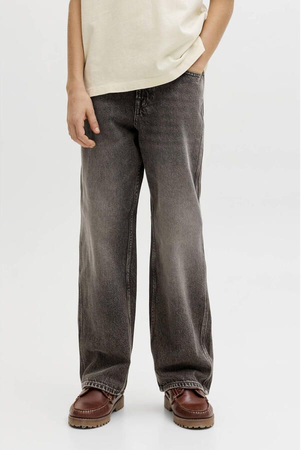 JACK & JONES JUNIOR JJIALEX JJNORREBRO high waist baggy jeans black denim