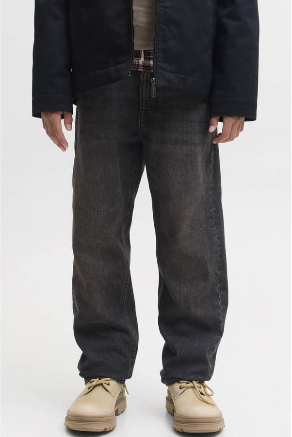 JACK & JONES JUNIOR Jjichris straight leg jeans zwart