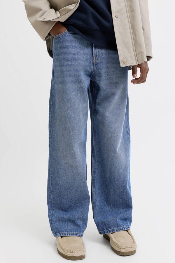 JACK & JONES JUNIOR JJIDAVE JJORIGINAL wide leg jeans mediumblauw
