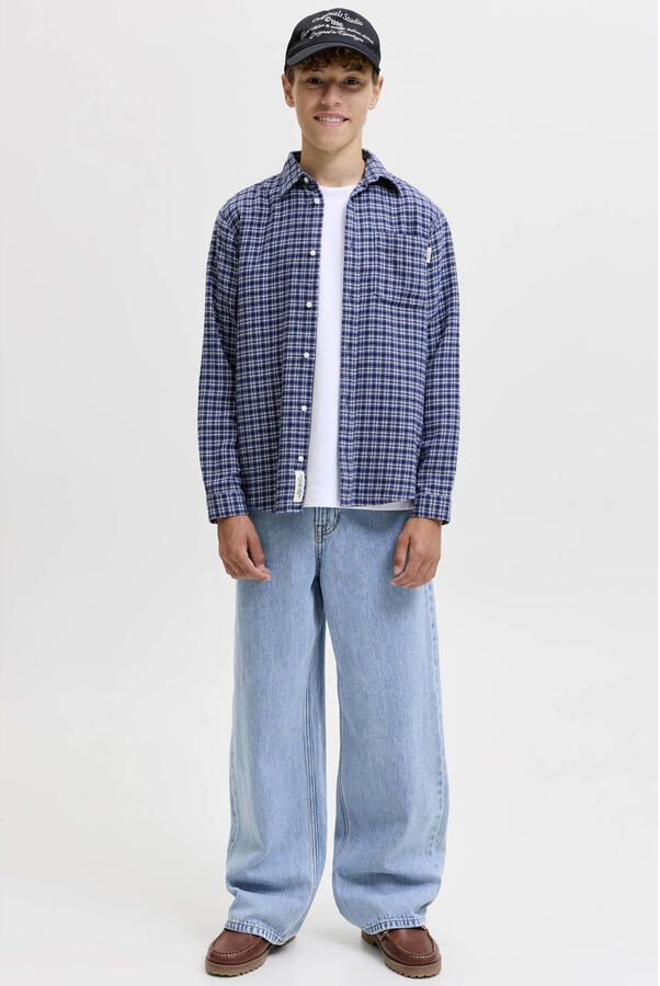 JACK & JONES JUNIOR JJIDAVE JJJAX wide leg jeans lichtblauw - Foto 2