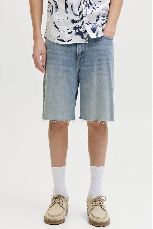 Jack & jones korte jeans met franjes model 'ALEX'