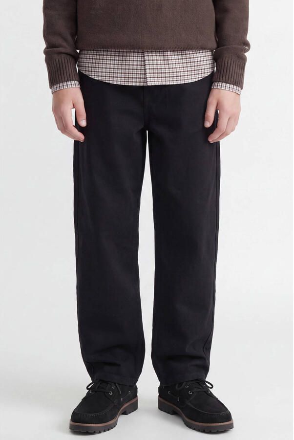 JACK & JONES JUNIOR JPSTALEX ANDREJ baggy casual broek zwart