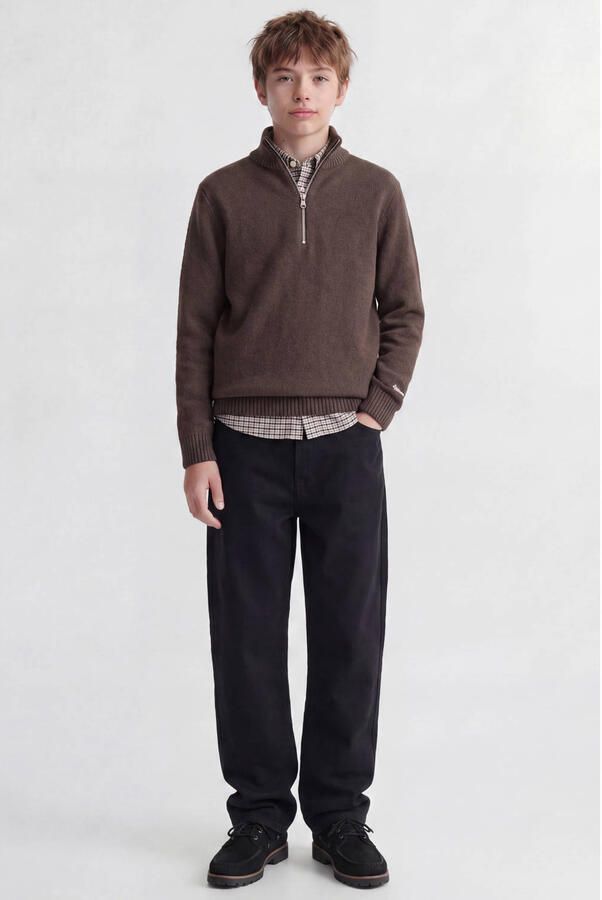 JACK & JONES JUNIOR JPSTALEX ANDREJ baggy casual broek zwart - Foto 2