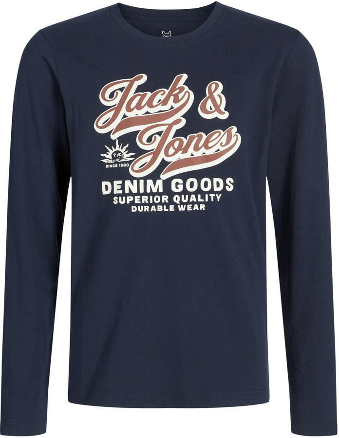 Jack & Jones Junior Shirt met lange mouwen JJELOGO TEE LS O-NEC 2 COL AW25 NOOS JNR