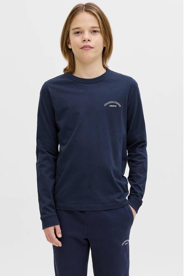 JACK & JONES JUNIOR longsleeve donkerblauw